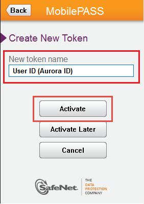 Agora volte ao ícone anterior para fazer o próximo passo Clique no link "Enroll your MobilePASS token".
