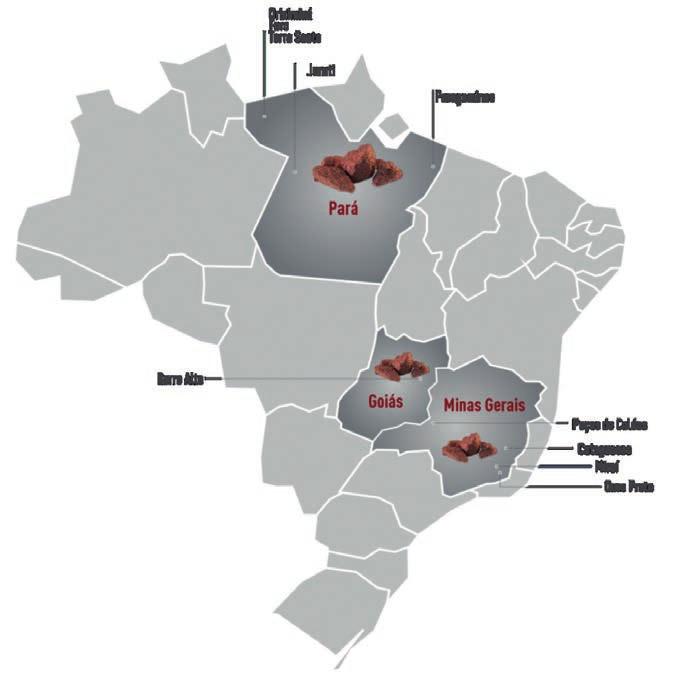 Figura 5 - Localização das Mineradoras de Bauxita no Brasil CARACTERIZAÇÃO ECONÔMICA E SOCIOAMBIENTAL DO SETOR Fonte: ABAL.
