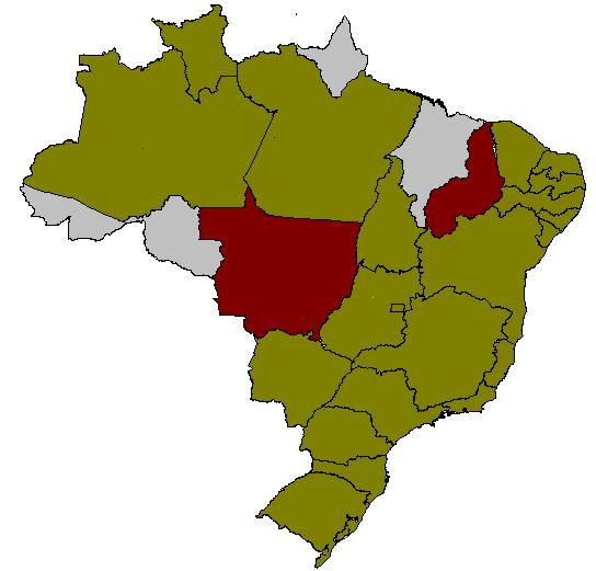 Vigilância Epidemiológica da Influenza Brasil, 2006 Amapá Implantado Acre Rondônia Maranhão AL (Maceió) AM (Manaus) BA (Salvador) CE (Fortaleza) DF (Brasília) ES (Vitória) GO (Goiânia) MG (Belo