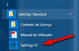 1. Alteração de senha PIN Em Iniciar Todos os Programas Safesign Standard Safesign IC Ou clique: e escolha Safesign IC, conforme