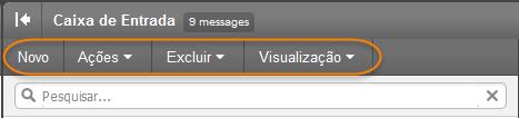 OPÇÃO EMAIL Utilize o menu de opções de da tela de Nova Mensagem para enviar, salvar como rascunho ou anexar arquivos que deseja enviar.