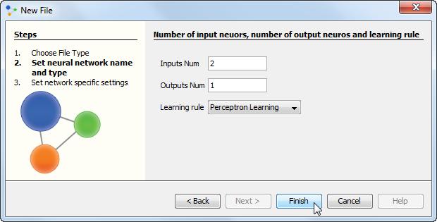 Perceptron Na nova caixa de diálogo: digite o número de