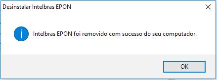 4. O progresso da desinstalação é exibido conforme a figura a seguir: Status desinstalação 5.