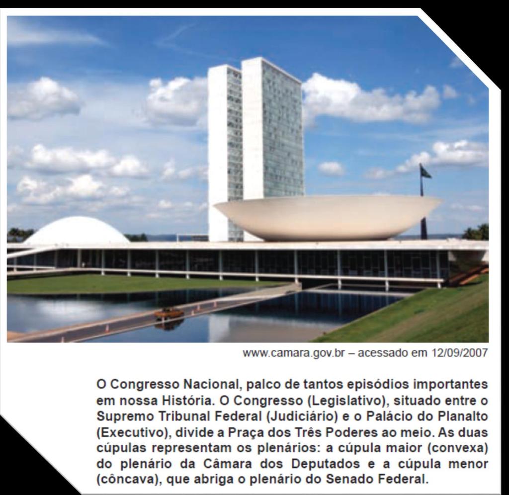 Organização Política do Brasil Câmara dos Deputados 513 membros (mandato: 4 anos); Proporcionalidade ao número de eleitores dos estados: 8~ 70.