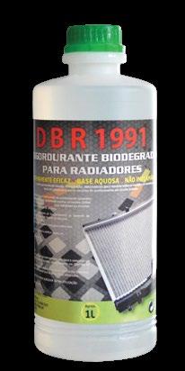 330 ml de líquido de refrigeração contaminado e juntar no mínimo 330 ml (aprox. 1/3 da embalagem) de DBR1991.