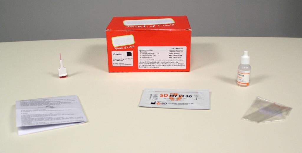 Aula 7 Teste rápido para investigação da infecção pelo HIV por meio do kit TEST BIOEASY STANDARD DIAGNOSTIC (SD) Princípio do teste O teste rápido HIV TEST BIOEASY STANDARD DIAGNOSTIC (SD), utilizado