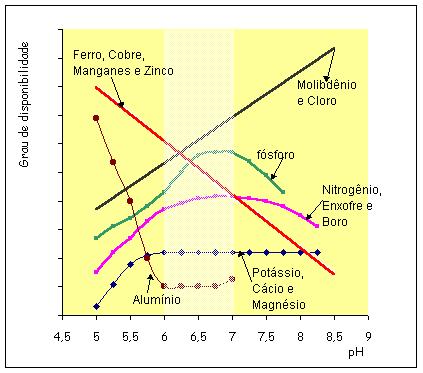 4.4. Características físico-químicas do solo - ph do solo O ph afeta