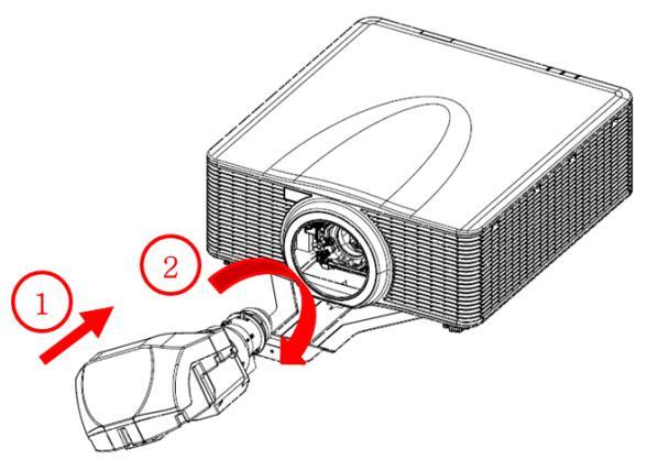 Ligar o projetor Para ligar o projetor após a instalação da lente UST, siga os passos abaixo. 1. Conecte o cabo de AC e garanta que a energia está ligada. 2.