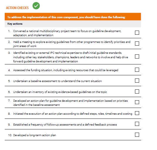 Passo 5. Sustentar o programa 1. Usar o plano de ação inicial para desenvolver ciclos subsequente de plano de ação dos guias de recomendação 2.