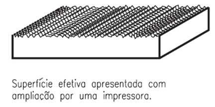 Superfície efetiva Superfície avaliada pela técnica de medição, com forma aproximada da superfície real de uma peça. É a superfície apresentada e analisada pelo aparelho de medição.