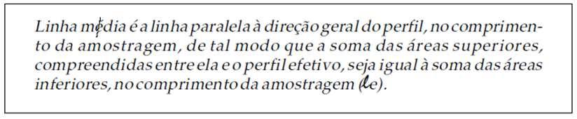 Sistemas de medição da rugosidade superficial São usados dois sistemas básicos de medida: o da linha média M e o da envolvente E. O sistema da linha média é o mais utilizado.