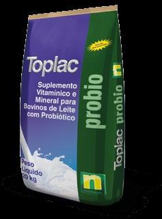 dietas. O equilíbrio na produção de ácidos graxos melhora a eficiência do aproveitamento dos alimentos e aumenta a capacidade produtiva dos animais. Misturado na ração: 4% (40 kg/ton. de ração).