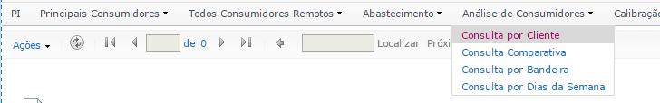 Validação do Consumo No grupo de relatórios de Validação de Consumo do SharePoint é possível verificar os dados horários de pressão, temperatura, vazão corrigida e vazão não corrigida, com a exibição