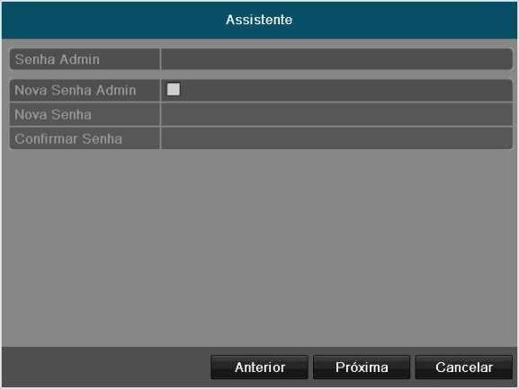 clicar em Sair para usar o Assistente de Configuração da próxima vez. 3. Clique em Próximo na janela do Assistente para entrar na tela de login. 1) Digite a senha do administrador.
