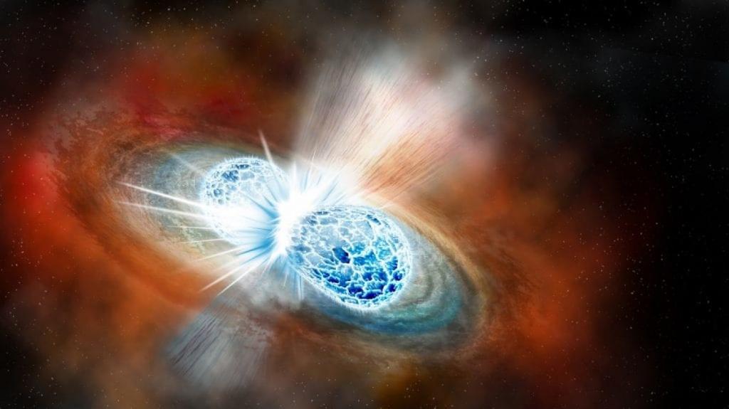 Astrónomos testemunham a colisão de Estrelas de Neutrões Este ano, no mês de agosto, instrumentos do Laser Interferometer Gravitational-Wave Observatory (LIGO) detetaram ondulações relativamente