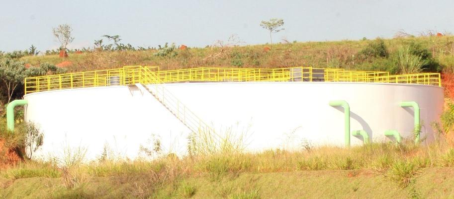 suporte de 12 x 25mm área<250m 2 /m 3 ETE São José Decantador Lamelar ETE