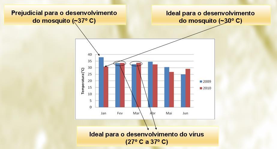 Resultados Nos valores médios mensais das temperaturas de superfície podem ter contribuído para o aumento da