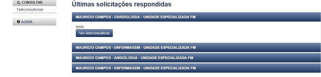Teleconsultoria disponível no