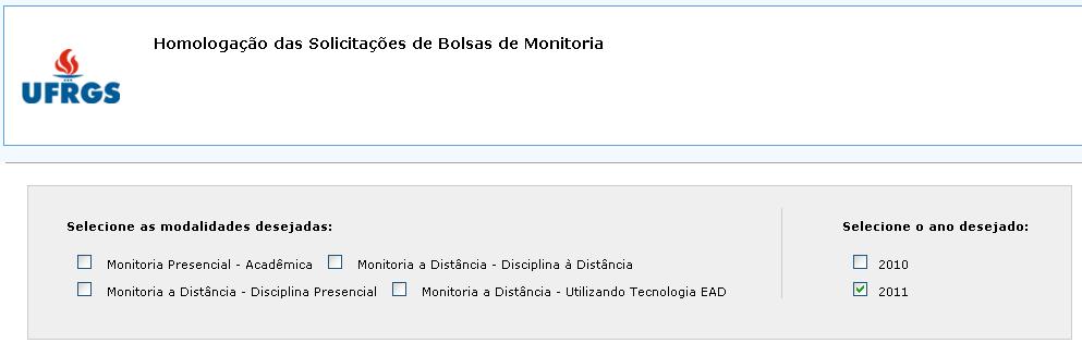 Concessão de Bolsas Para iniciar o processo de solicitação de bolsa, deve-se efetuar o login na página.