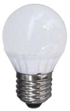 E14 Potência: 3W Lumens: 250Lm Medida: Ø18x95mm Horas de vida: 25.000h. 44 LÂMPADA LED ESFÉRICA.