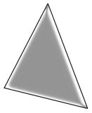 regiões triangulares que duas a duas não têm pontos