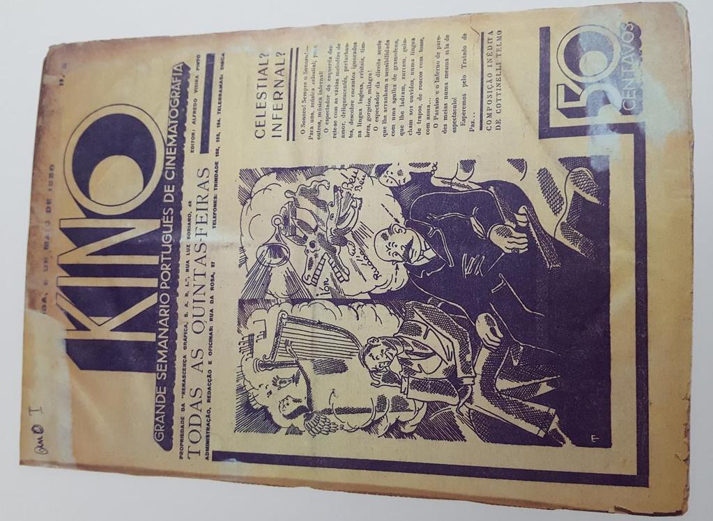 Figura 44 Ilustração de Cottinelli na capa da revista Kino. Ano 1, nº2 [8.05.1930].
