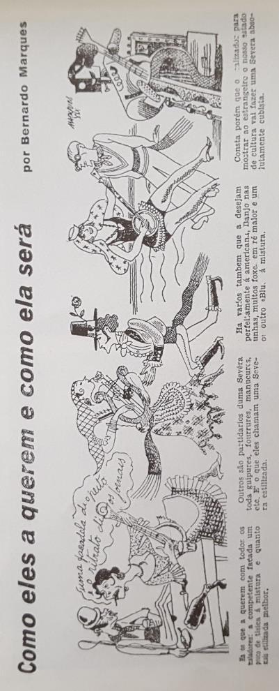 Figura 7 Desenho alusivo à produção de A Severa, por Bernardo Marques. Publicação original não identificada.