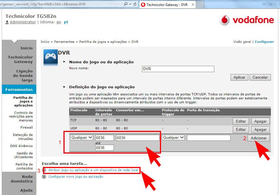 vazios / 2 Clicar em "Adicionar" / 3 Clicar em "Atribuir