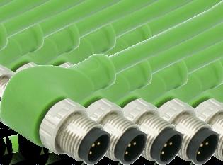 standard com metros na cor verde cabo com metros na cor verde AZ cabo standard com metros na cor ** X comprimentos especiais Material do cabo cabo standard em PVC PU cabo em
