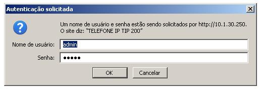 Pressione no TIP 200; 2. Verifique o número IP que aparece no display; 3. Após verificar o número IP, digite no navegador de internet. Interface web 4.