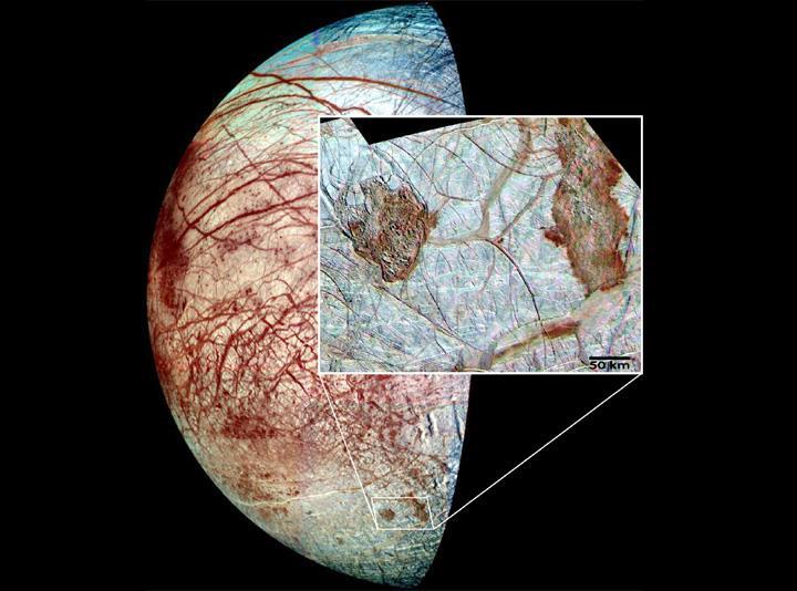 Júpiter - Europa Europa é o menor dos satélites Galileanos (pouco menor que a Lua).