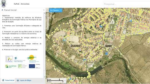 Projeto IluPub - Eficiência Energética na Iluminação Pública do Alto Alentejo Cadastro da Iluminação Pública Projeto desenvolvido pela ESRI Portugal juntamente com a CIMAA e a