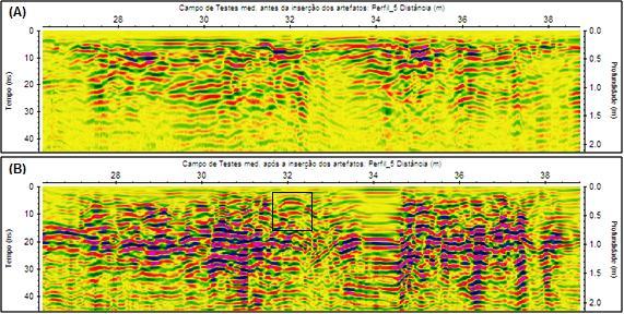 transversais aos perfis 4 e 5 e em direções não perpendiculares à direção do campo magnético terrestre (que é aproximadamente paralela aos perfis), o que torna mais visível a magnetização neles