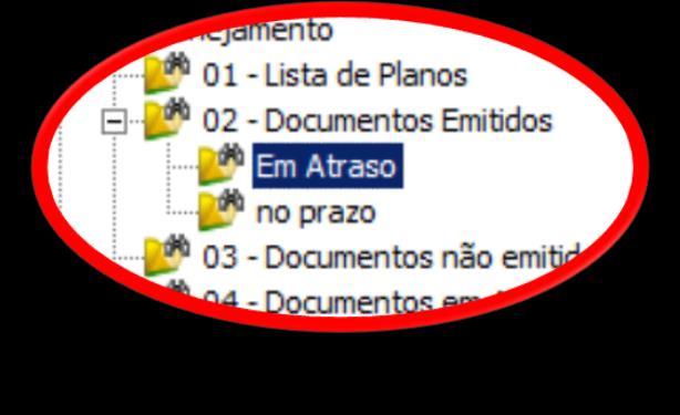 Documentos não Emitidos Documentos em Atraso