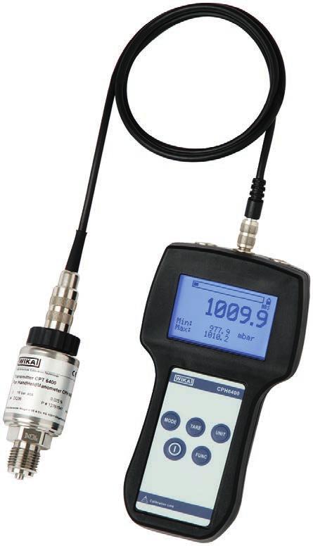 Tecnologia de calibração Hand-held de pressão de precisão Modelo CPH6400 Folha de dados WIKA CT 14.