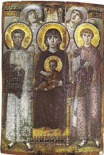 Ícones Bizantinos A Virgem e o