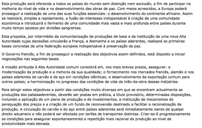 A declaração Schuman, 9 de maio de 1950 (5) [FONTE: