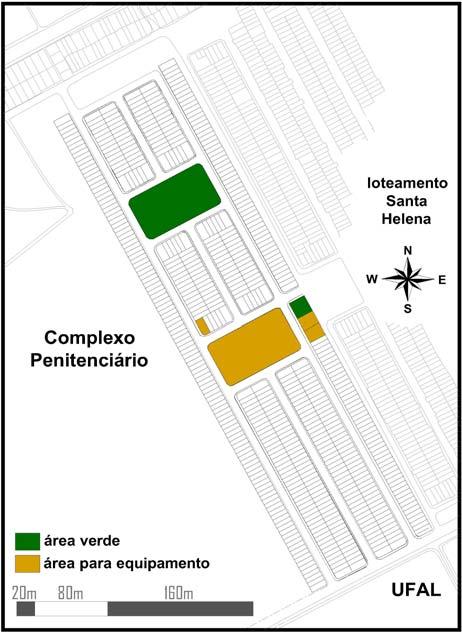 85 O conjunto Residencial Denisson Meneses localiza-se no bairro de Cidade Universitária, na região central da bacia, faz limite com o Complexo Penitenciário e a UFAL que funcionam como barreira à