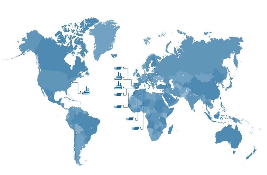 Cortiça no Mundo O nome Amorim dispensa apresentações em diversas partes do mundo.