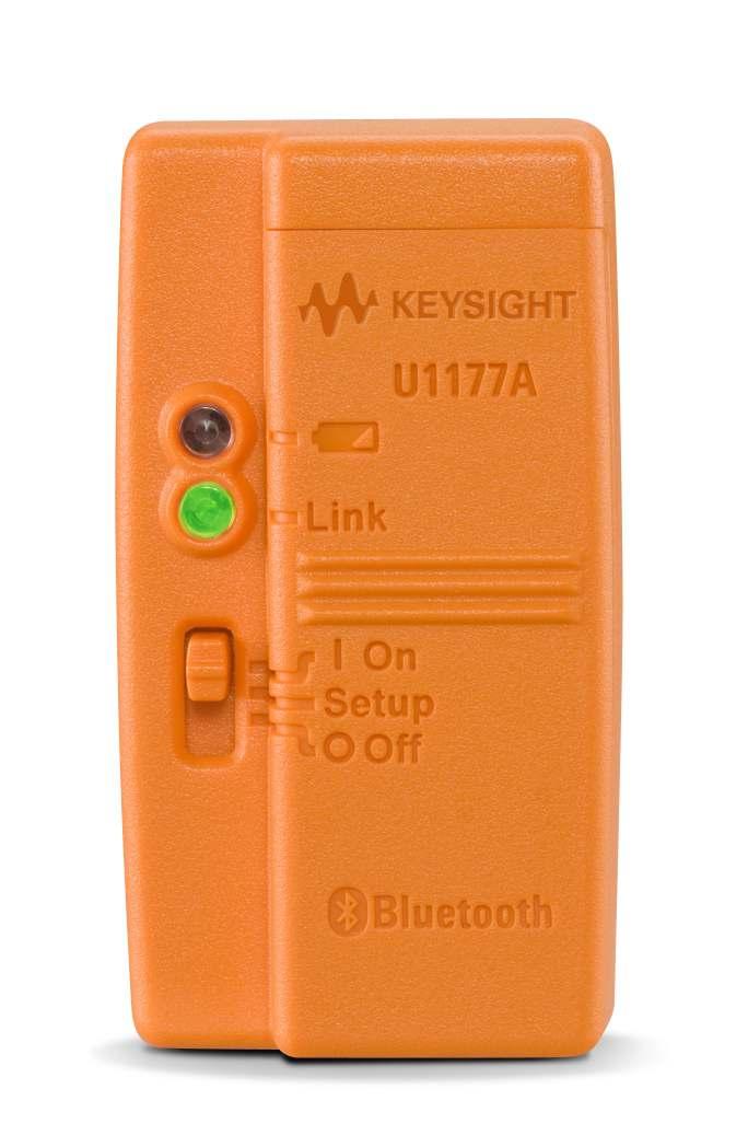 03 Keysight U1177A Adaptador de infravermelho (IR) para Bluetooth - Folha de dados Veja de perto Indicação de bateria fraca: LED vermelho piscando