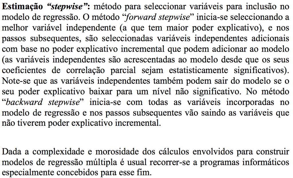 Extensão à regressão simples: a regressão múltipla 23