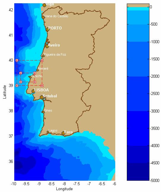 Esta segunda simulação, com as ilhas representadas, é feita com as mesmas grelhas da primeira simulação. No Capítulo do presente trabalho, faz-se um estudo da situação energética na costa portuguesa.