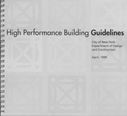 de Projecto Gestão da Água Comissionamento Selecção de Materiais e Produtos Operação e Manutenção High Performance Building Guidelines, New