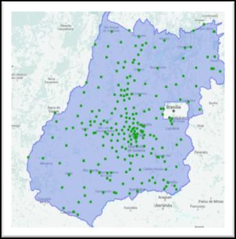 065 km de redes de esgoto; Conta com 432 sistemas de captação de água superficial e subterrânea, com 1.