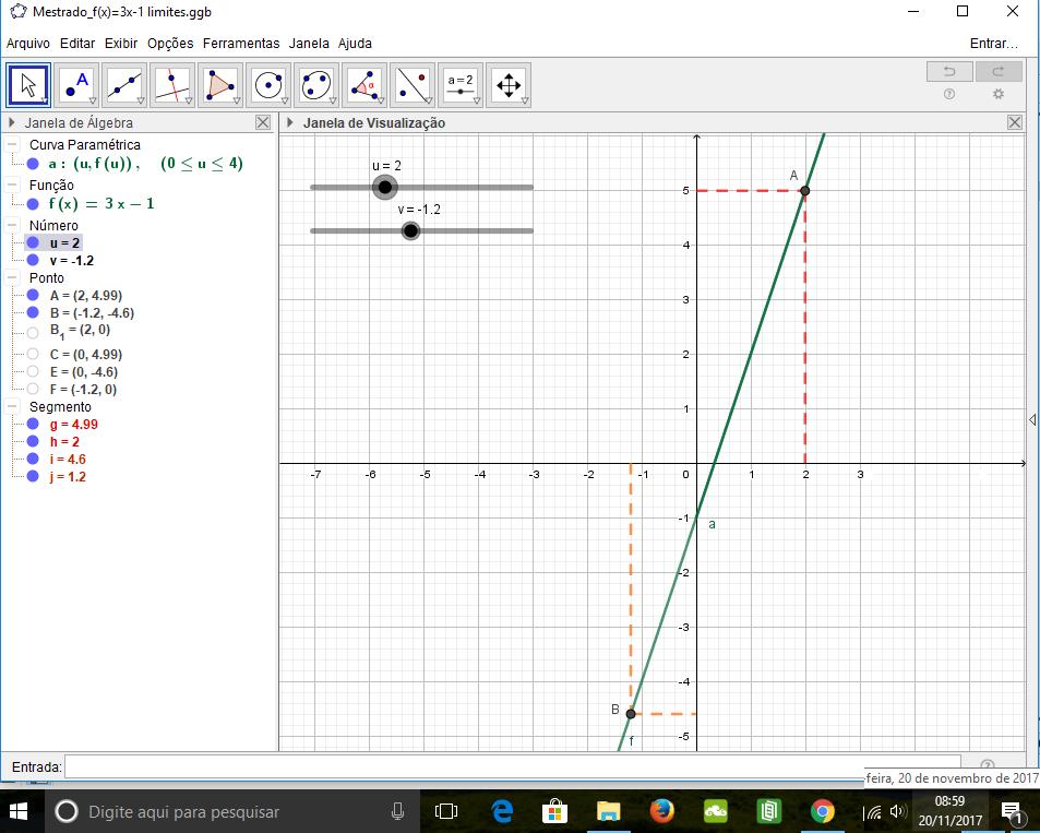 6.2 aula 2: limites e derivadas - usando geogebra 108