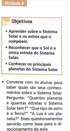 Figura 3 - Início do capítulo de Sistema Solar Fonte: PROJETO BURITI CIÊNCIAS, v.4, 2013, p.