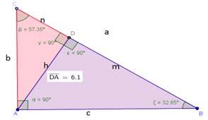 10) Como os triângulos são semelhantes entre si, analisando-os dois a dois, obtemos as seguintes relações métricas: Analisando triângulo ADB