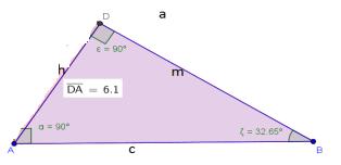 triângulo ADB e triangulo ABC, temos a seguinte relação: h2 = mn 11) Agora abra o arquivo relações métricas2.