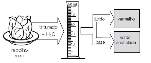 roxo apresentará na presença de: a) suco de laranja; b) soda