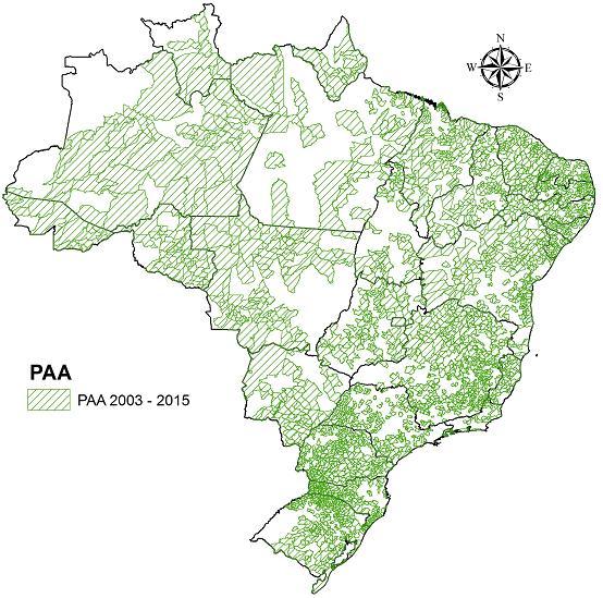Trajetória do PAA Conab nos anos de 2003 a 2015 R$ 3,6 bilhões de reais investidos; 2,5 milhões toneladas de alimentos doados; 16.